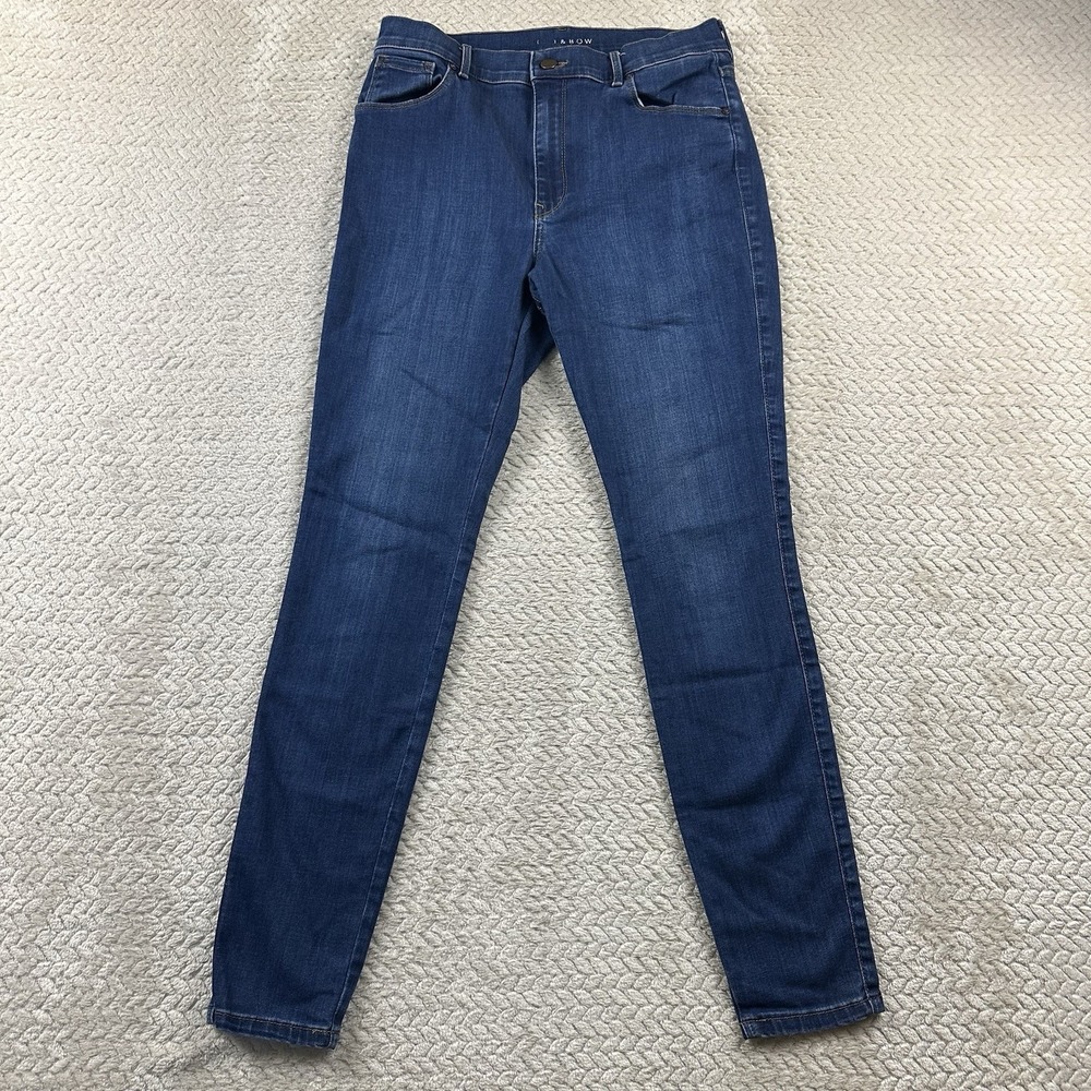 Mott and Bow Jeans Womens 31x30 Blue Mid Rise Skinny Dark Wash Stretch Denim